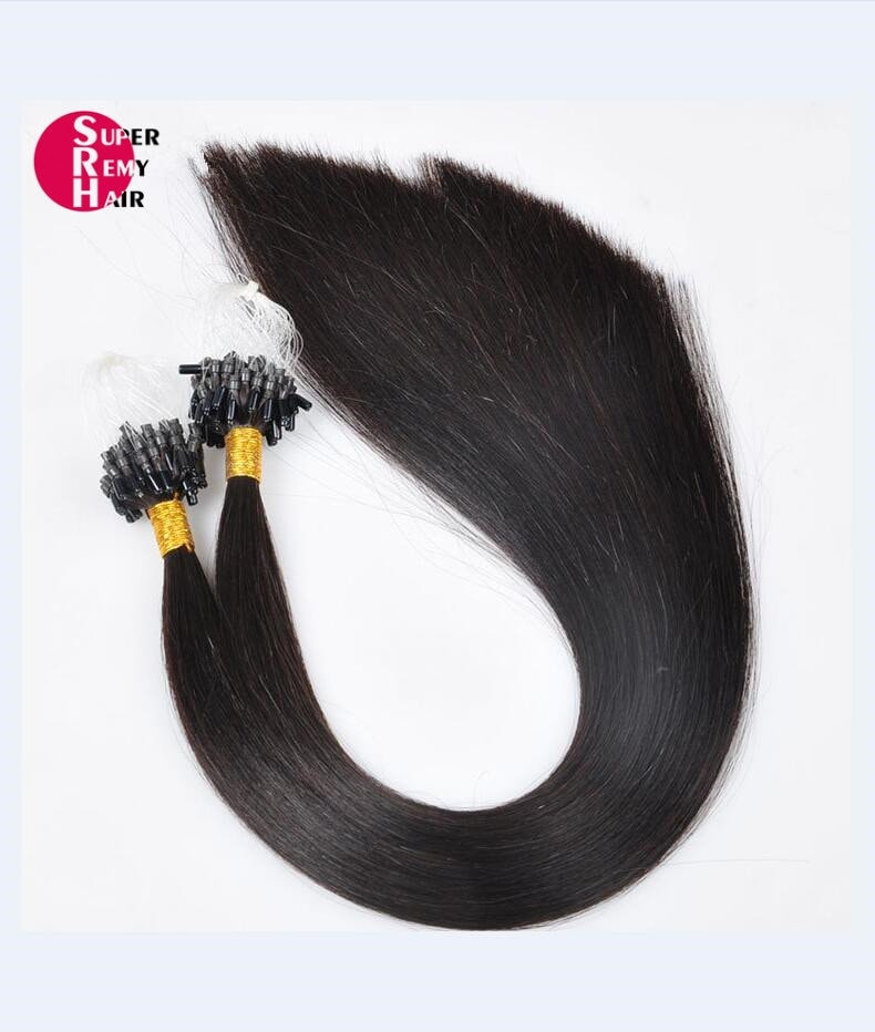 Nano Hair Extensions Best Quality Cuticle Hair Double Drawn Dark Color