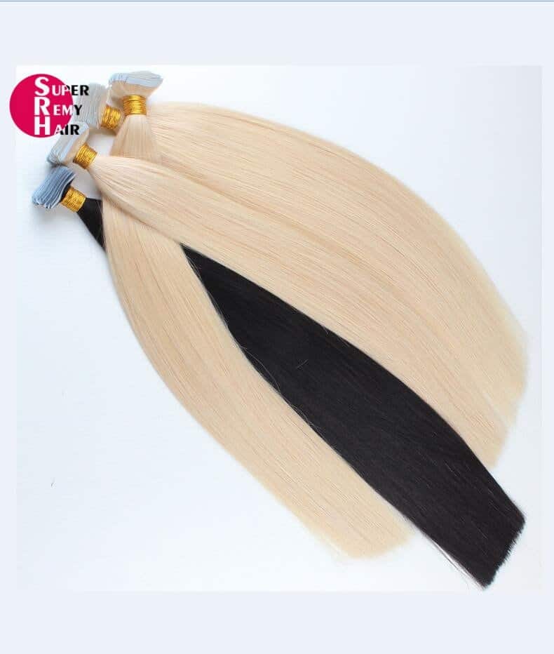 Tape in hair extensions 9A grade 100 human hair extensions 1230inch