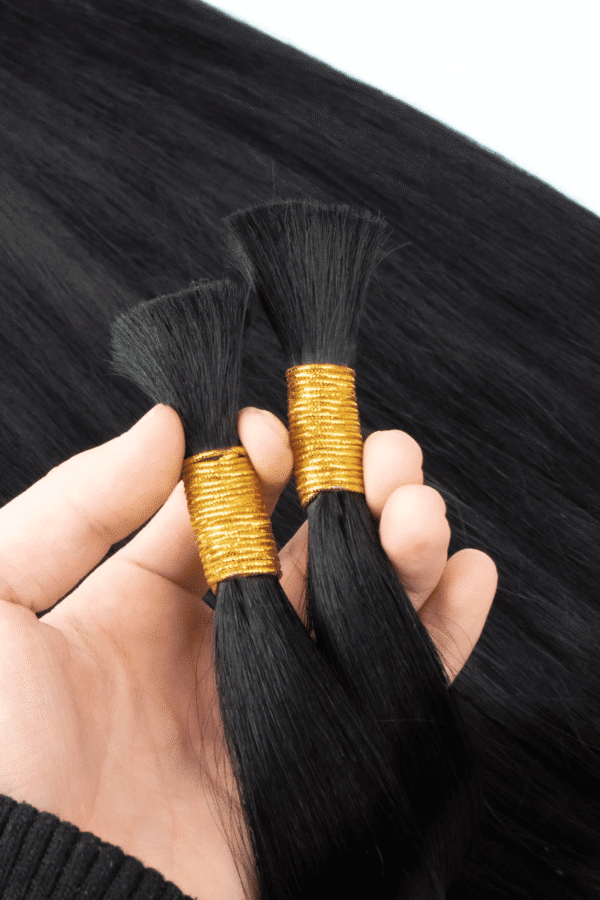 Hair bulk Best Quality Cuticle Hair Double Drawn Dark Color 100G/PC