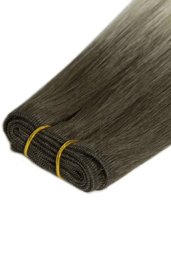 Machine Weft Hair Extensions Best Quality Cuticle Hair Double Drawn Dark Color 100G/PC