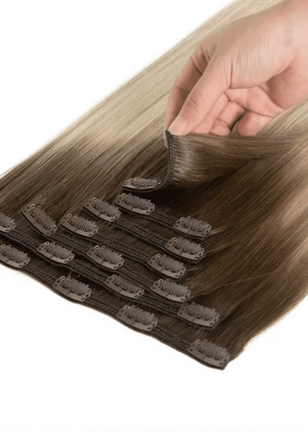 Clip In Hair Extensions Best Quality Cuticle Hair Double Drawn Light Color 100G/PC