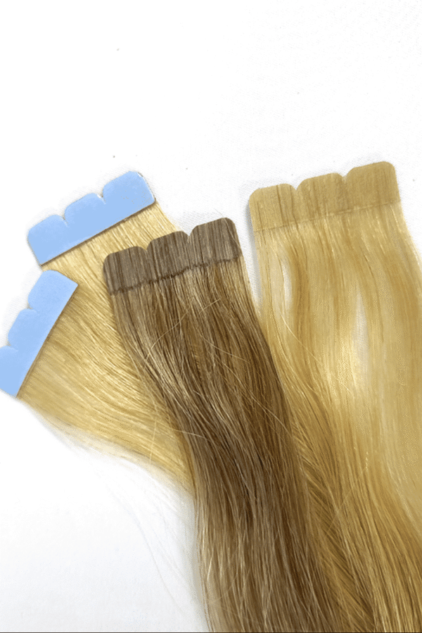 Mini Tape Hair Extensions Best Quality Cuticle Hair Double Drawn Light Color 50G/PC