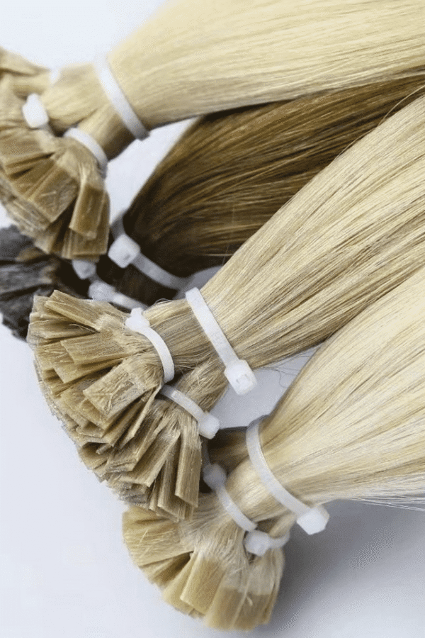 Flat Tip Hair Extensions Best Quality Cuticle Hair 9A Grade Light Color 100G/PC