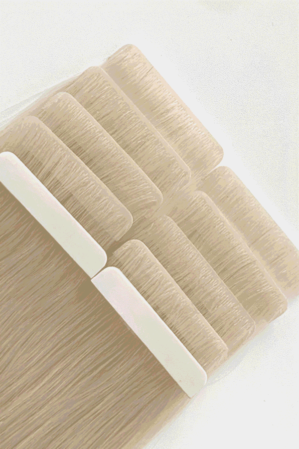 Hand Tied Tape In Hair Extension Best Quality Cuticle Hair Double Drawn Light Color 100G/PC
