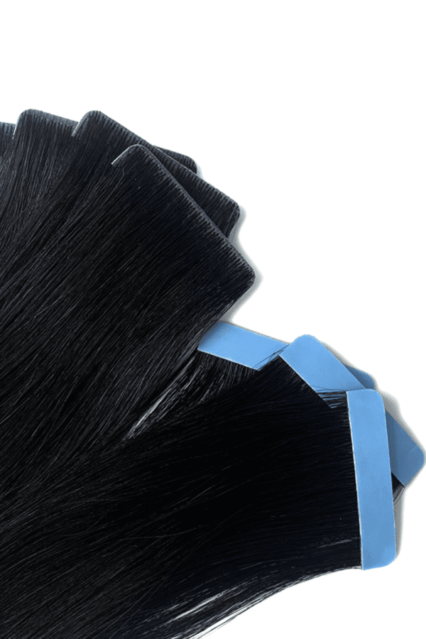 Hand Tied Tape In Hair Extension Best Quality Cuticle Hair Double Drawn Dark Color 50G/PC