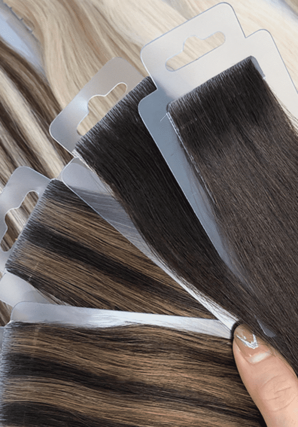 Injection Tape Hair Extension Best Quality Cuticle Hair Double Drawn Dark Color 50G/PC