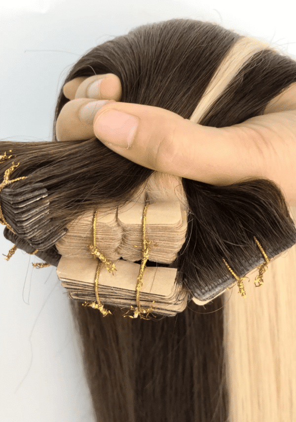Injection Tape Hair Extension Best Quality Cuticle Hair Double Drawn Dark Color 100G/PC