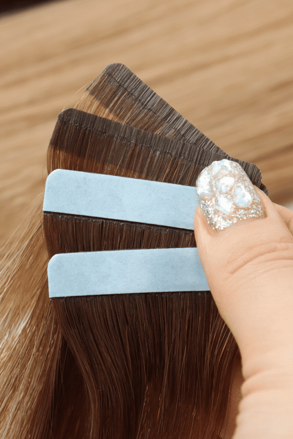 Tape In Hair Extensions Best Quality Cuticle Hair Double Drawn Dark Color 50G/PC