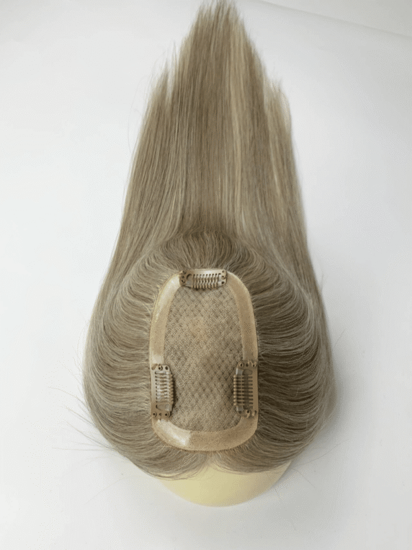 Cuticle hair topper 130% density 3*5" size SILK Base style