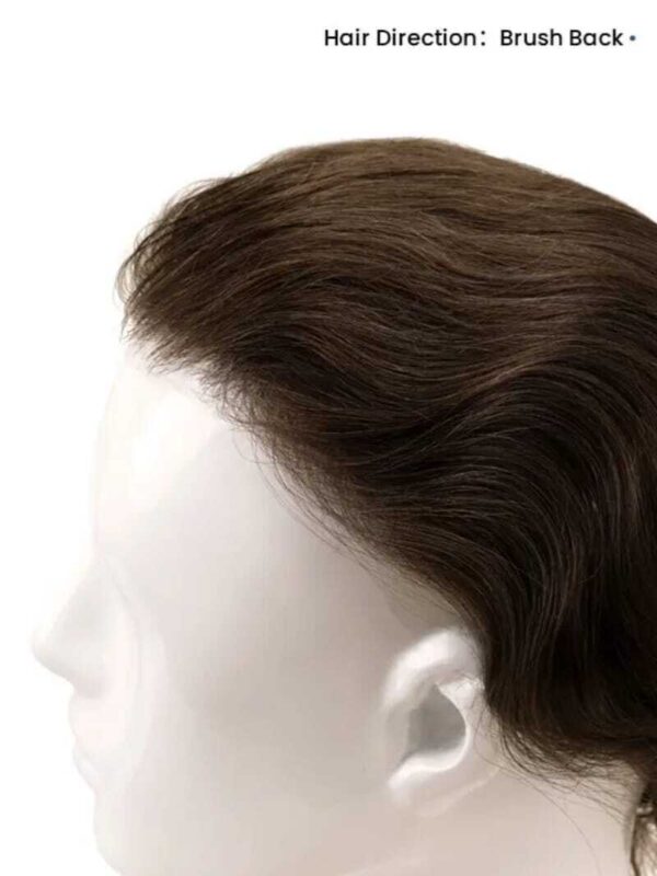 Super Remy Hair Men's Toupee Thin Skin V